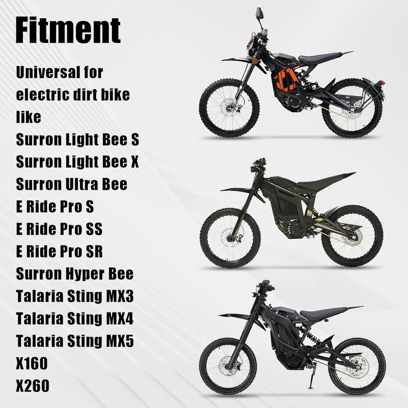 BAOUFF Battery Frame Bag for Electric Dirt Bike,Universal Storage Pouch for Edirt Tutti Tuttio Soleil 01/Surron Light Ultra Hyper Bee/E Ride Pro SS S SR/Talaria Taparia MX3 MX4 MX5/Surron Clone - Image 2